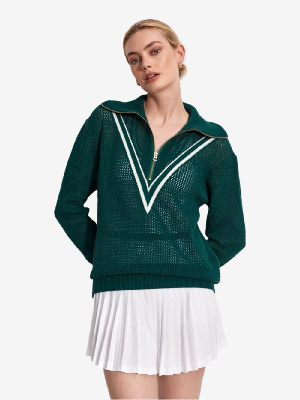 NWT Varley Savannah Knit Women's Golf Quarter Zip